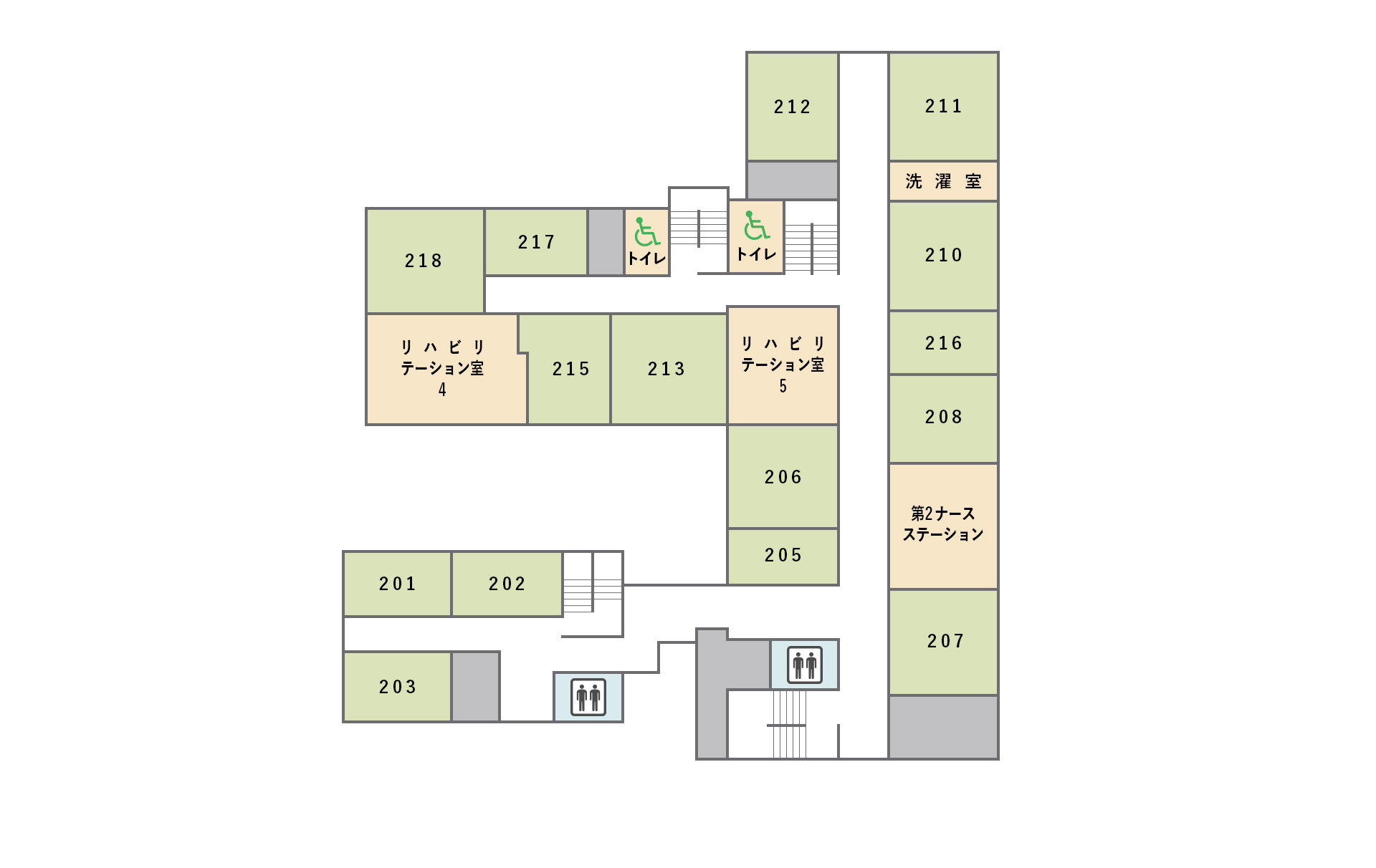 2F 受付・待合・診療フロア